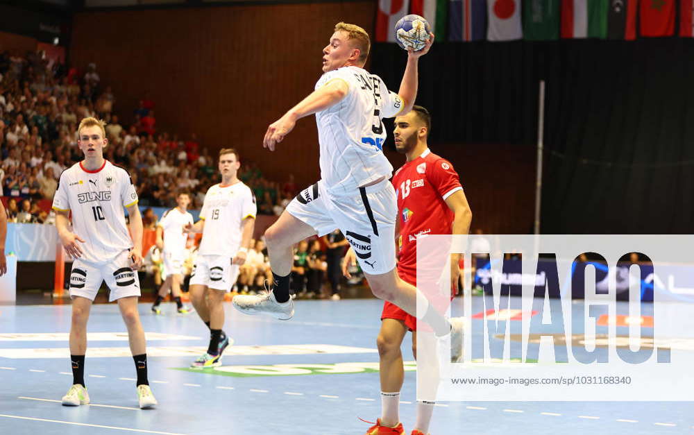 Goal throw by Max Beneke Germany Germany vs Tunisia, Handball, U21