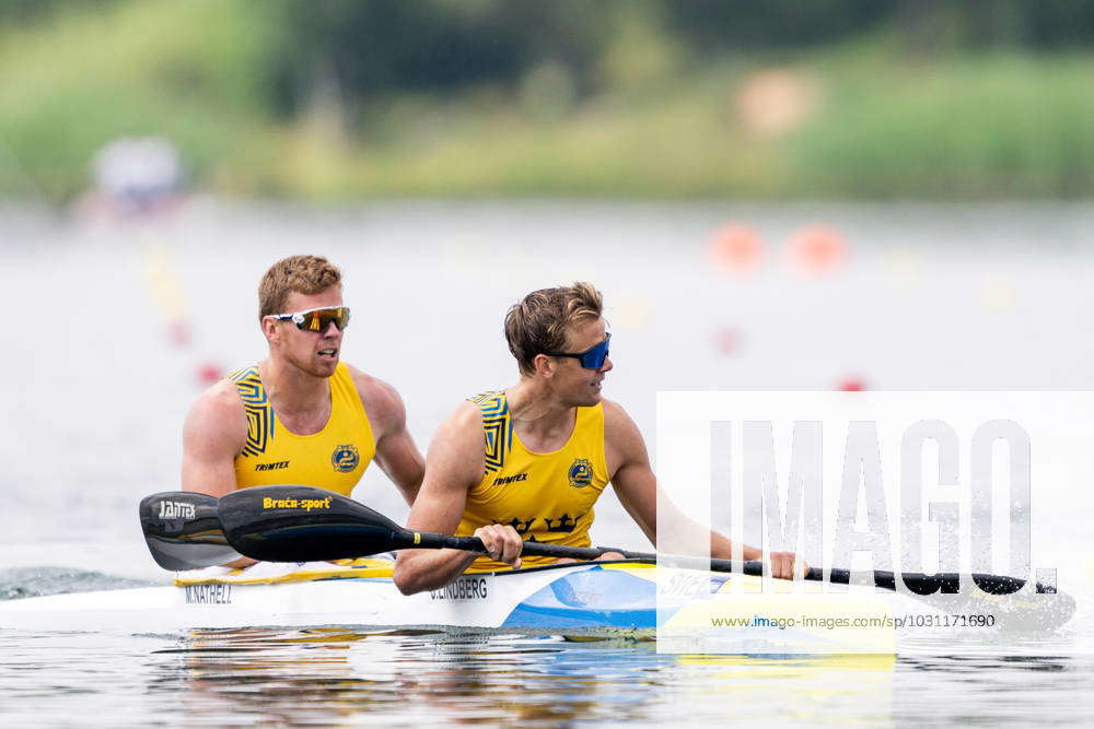 230622 Martin Nathell and Joakim Lindberg of Sweden looks dejected