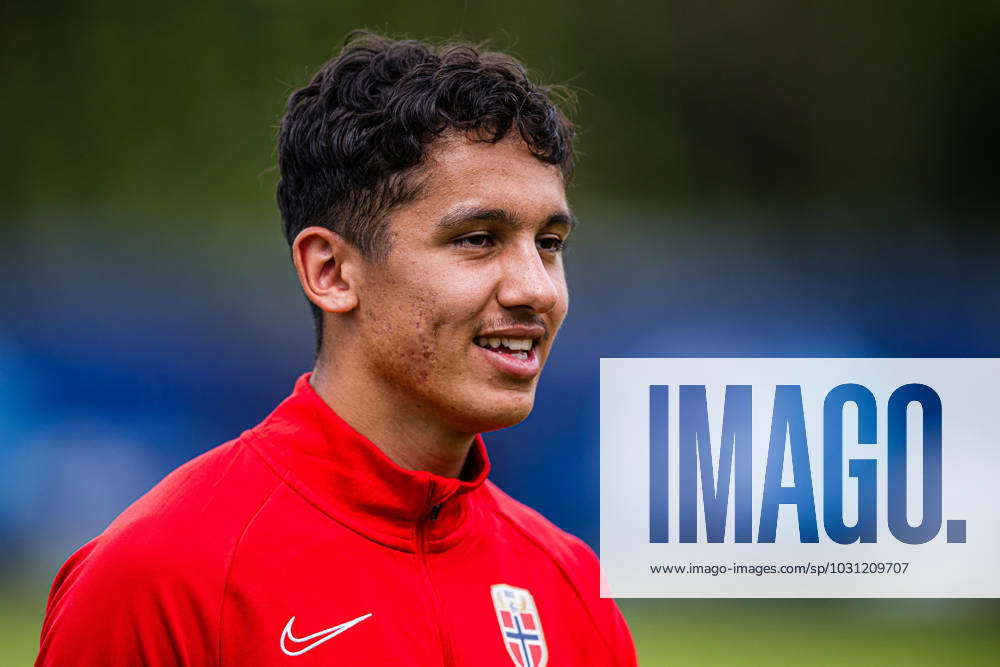 230624 Osame Sahraoui of the Norwegian under 21 national football