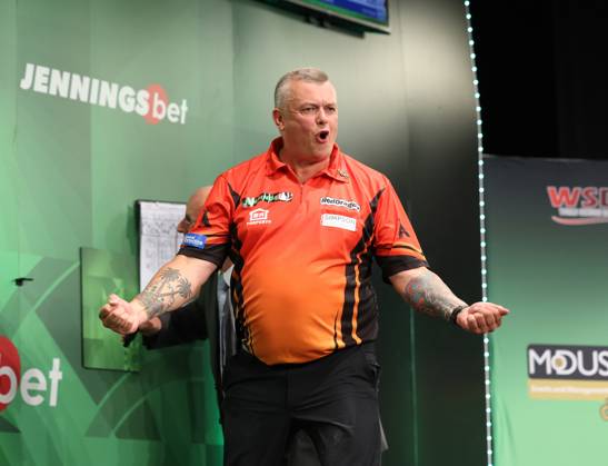 Darts World Senior Darts Colin McGarry in action during the 2024 World ...