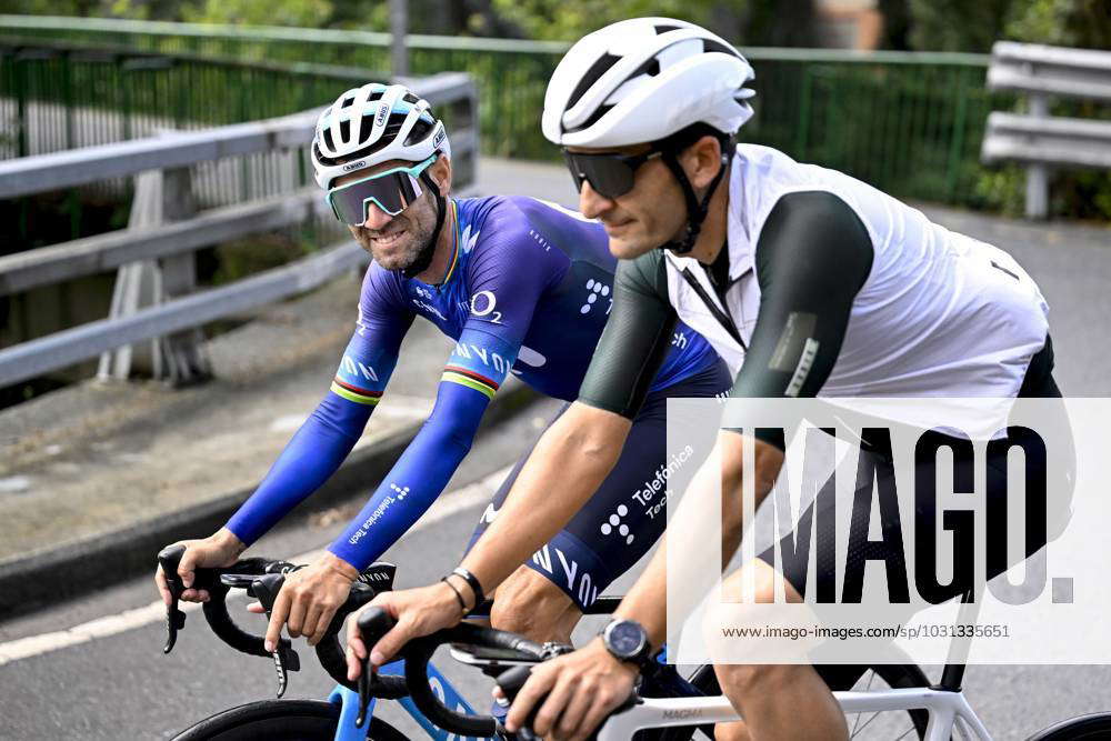 Alejandro Valverde pictured during a training session for the 110th edition of the Tour de France