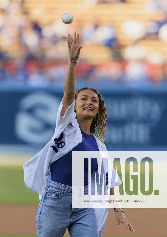 Gavin Lux and Molly O'Boyle attend the Los Angeles Dodgers News