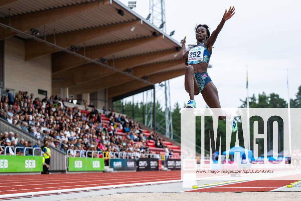 230705 Fatima Diame, Spain, competes in the womens long jump