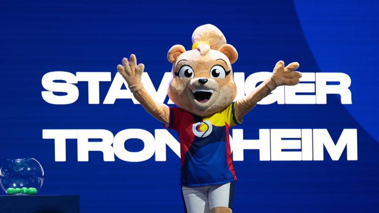 230706 The mascot during 2023 IHF Women s World Championship draw on July  6, 2023 in Gothenburg