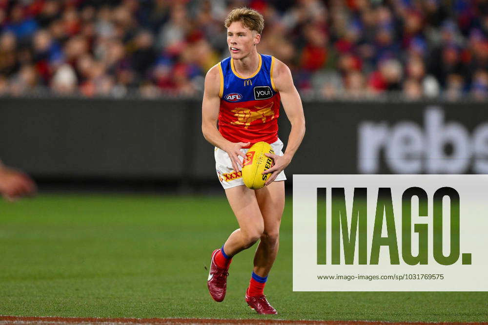 Afl Demons Lions Jaspa Fletcher Of The Lions Runs With The Ball During