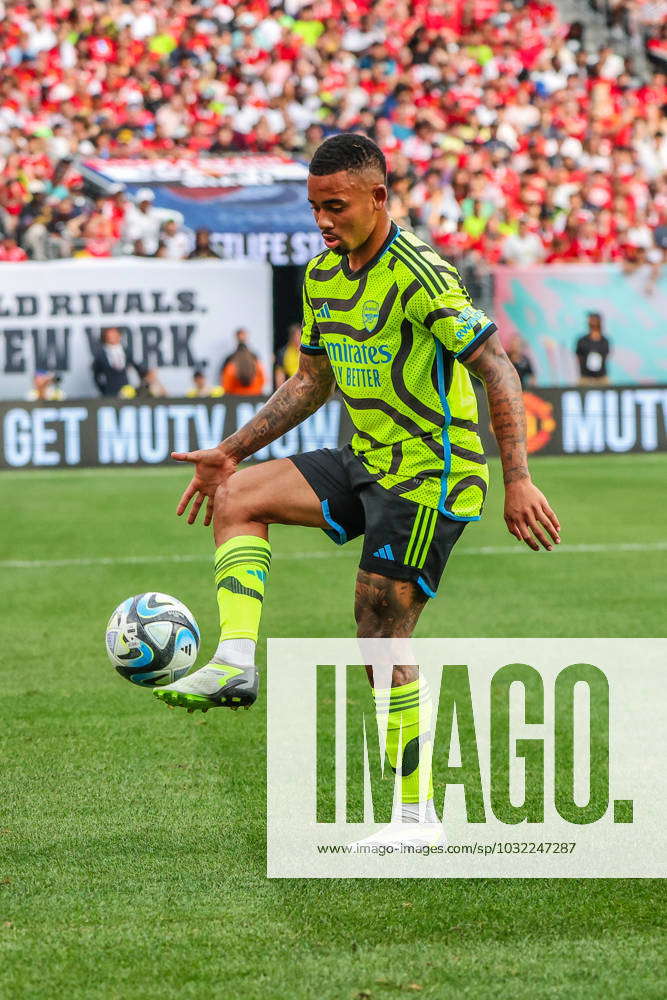 East Rutherford, United States. 22nd July, 2023. Gabriel Jesus of Arsenal  during a friendly match against Manchester United at MetLife Stadium in  East Rutherford in the State of New Jersey in the