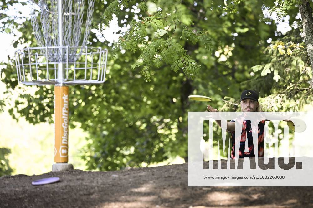 Väinö Mäkelä of Finland competes in the Disc Golf European Open event