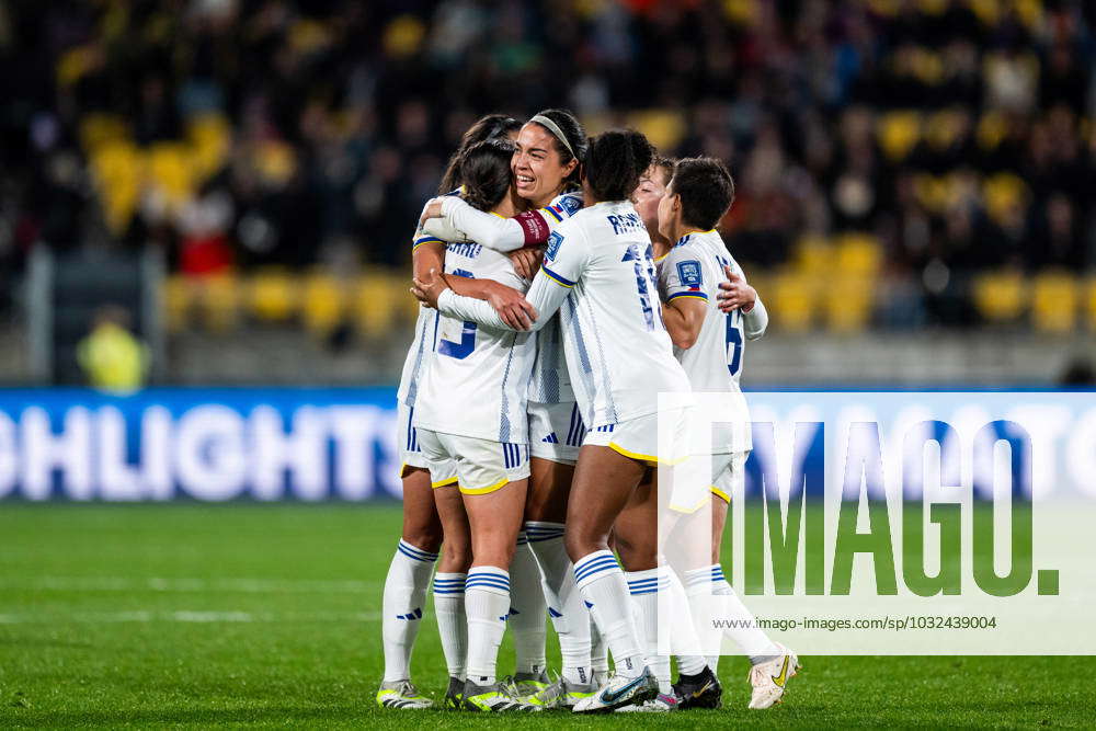 230725 Hali Long of Philippines celebrates with team mates after