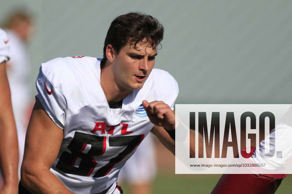 Atlanta Falcons tight end John FitzPatrick (87) works during the