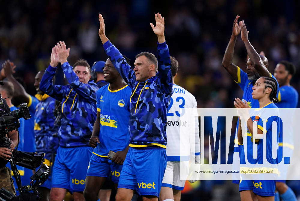 Game4Ukraine - Stamford Bridge Team Blue captain Andriy Shevchenko ...