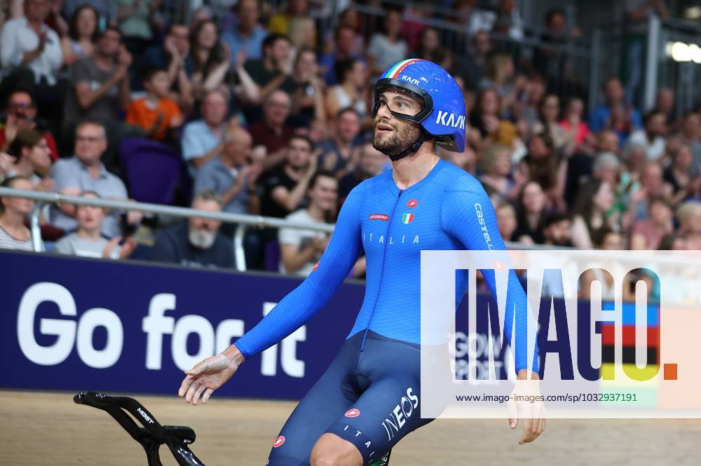 Italian Filippo Ganna Celebrates As He Won The Gold Medal At The Men ...