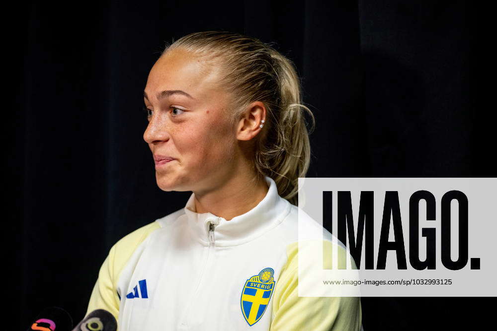 230808 Hanna Bennison of Sweden at a press event during the FIFA