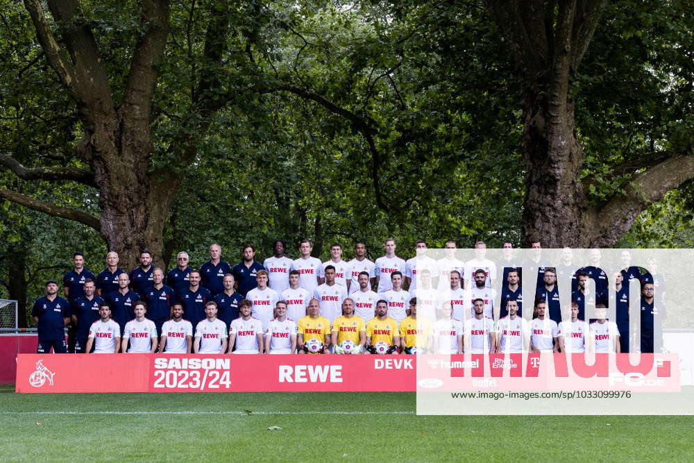 Team photo 1 FC Koeln 01 08 2023 Back row from left to right Niko Romm