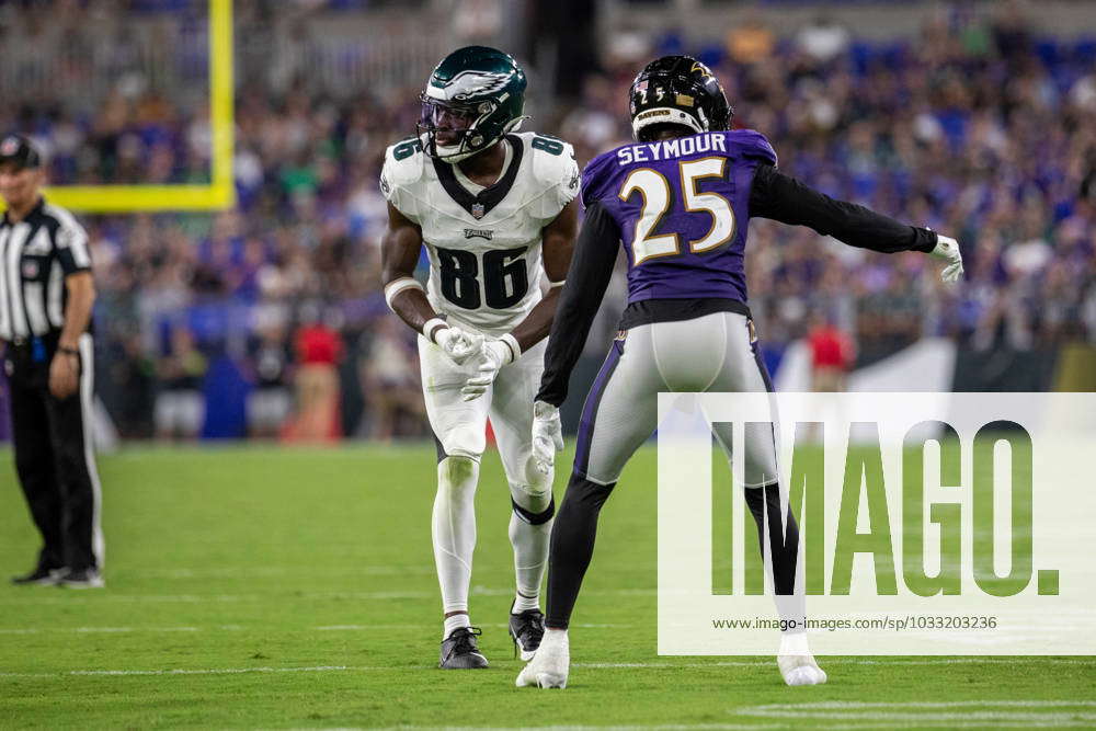 Baltimore Ravens cornerback Kevon Seymour (25) reacts during the