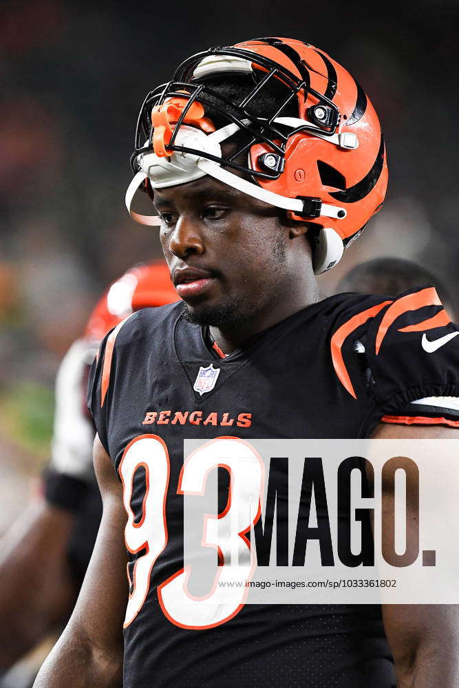 CINCINNATI, OH - AUGUST 11: Cincinnati Bengals Defensive End Jeff Gunter  (93) looks on during the NF