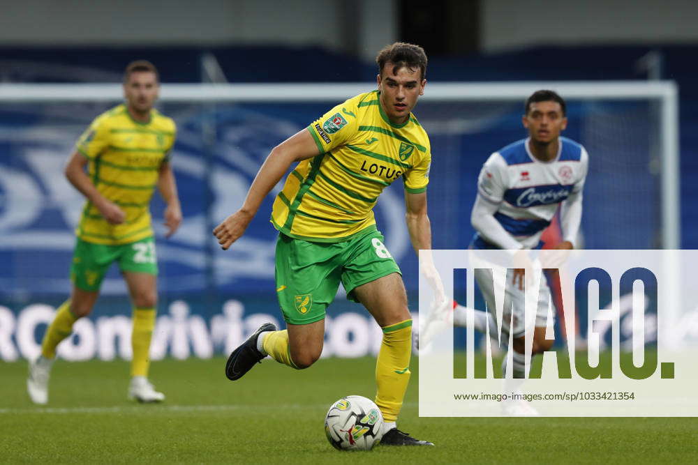 Queens Park Rangers V Norwich City Carabao Cup Liam Gibbs Of Norwich In