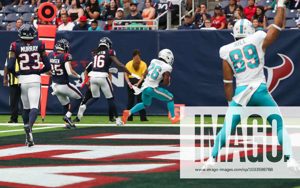 August 19, 2023: Miami Dolphins running back Salvon Ahmed (26