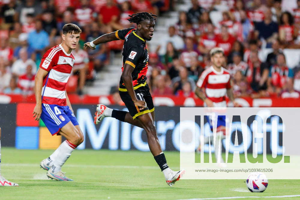 August 21, 2023: Randy Nteka of Rayo Vallecano and Miguel Rubio of ...