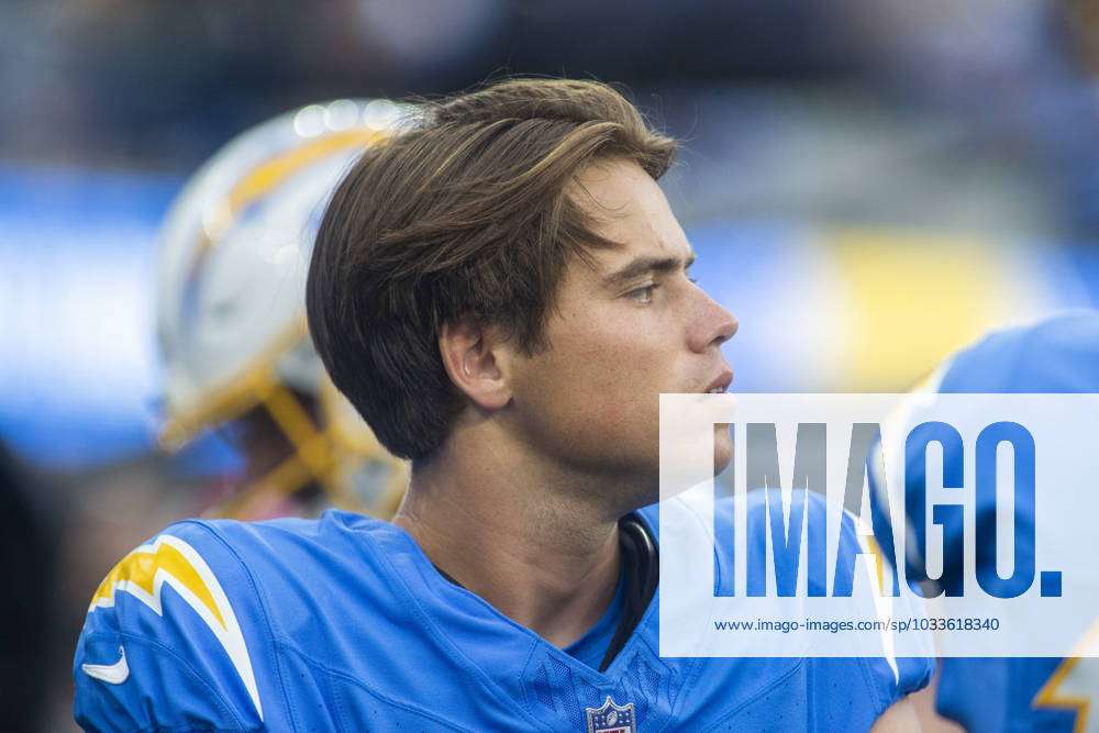 INGLEWOOD, CA - AUGUST 20: Los Angeles Chargers kicker Cameron Dicker (11)  in the first half of