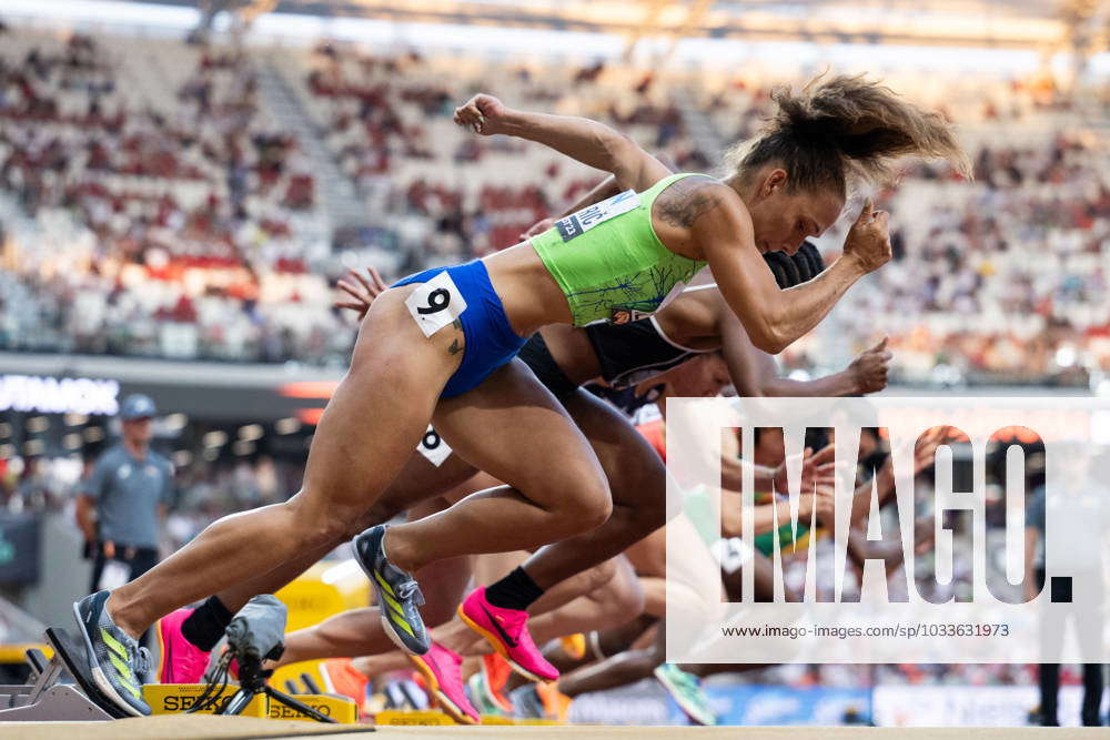230822 Nika Glojnaric of Slovenia competes in womens 100 meter