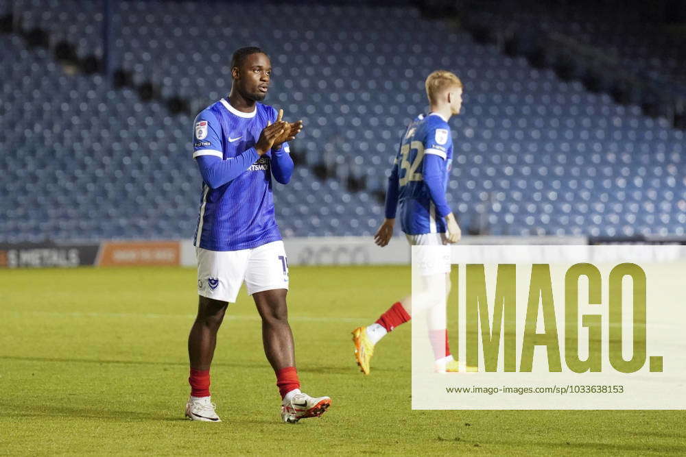 Portsmouth V Fulham EFL Trophy 22 08 2023. Portsmouth Forward Christian ...