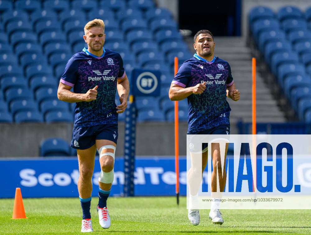 Scotland Rugby Captain™s Run 24 August 2023 Chris Harris and Sione