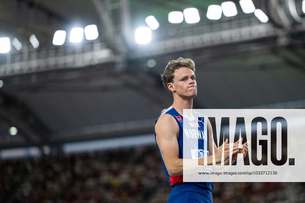 230825 Sander Skotheim of Norway competes in men™s decathlon high