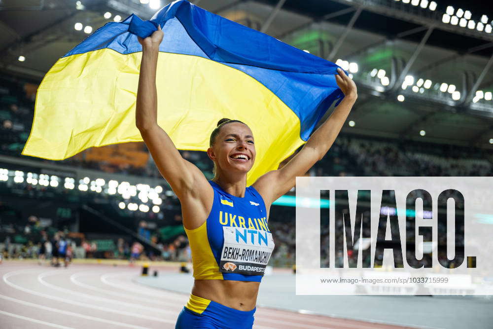 230825 Maryna Bekh Romanchuk of Ukraine celebrates after womens