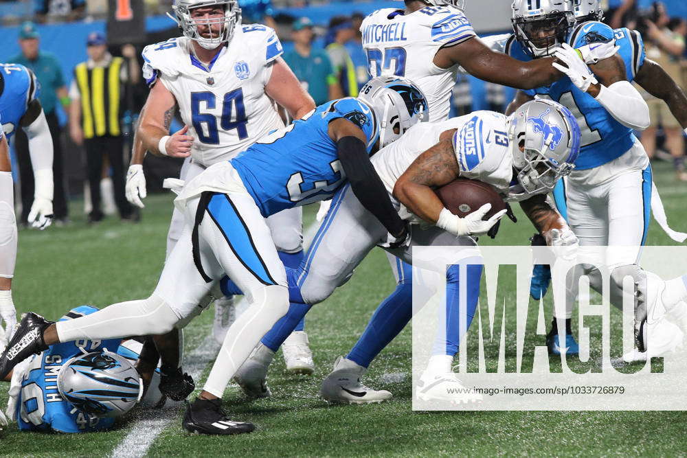 Carolina Panthers cornerback Herb Miller (36) lines up on defense during an  NFL preseason football game against the Detroit Lions, Friday, Aug. 25,  2023, in Charlotte, N.C. (AP Photo/Brian Westerholt Stock Photo - Alamy