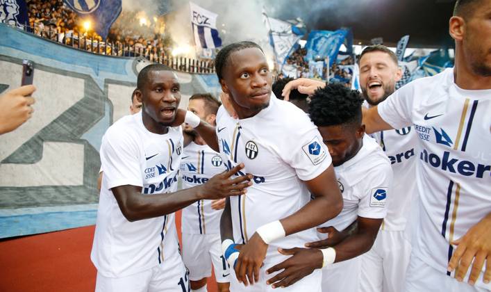 Fc Zuerich Fc St Gallen Goal Celebrations Ifeanyi Mathew , Jonathan 