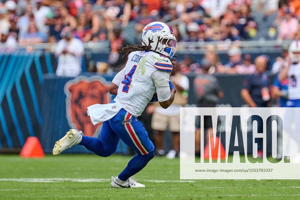 CHICAGO, IL - AUGUST 26: Buffalo Bills running back James Cook (4