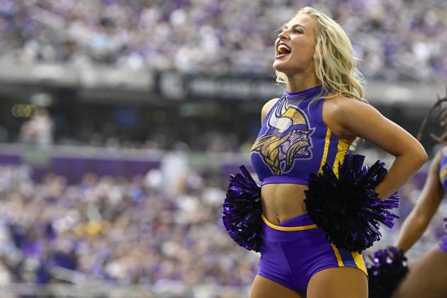 MINNEAPOLIS, MN - AUGUST 26: A Minnesota Vikings Cheerleader