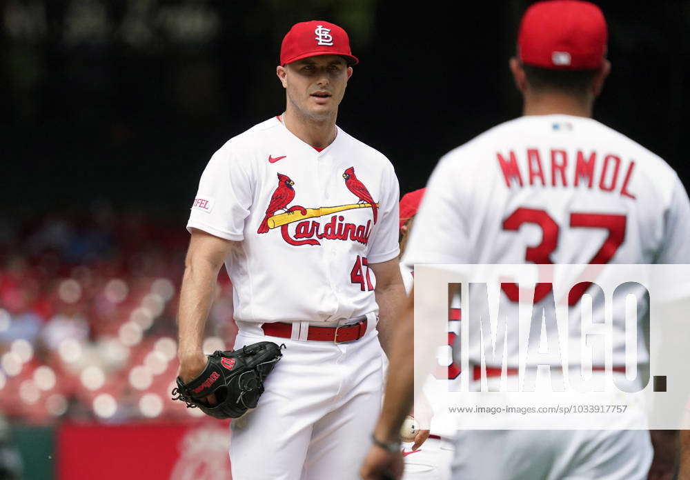 St. Louis Cardinals Manager Oliver Marmol Walks To The Mound To Remove ...