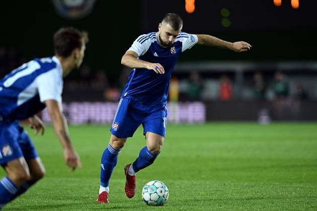 Bruno Petkovic of Dinamo Zagreb in action during the UEFA Europa