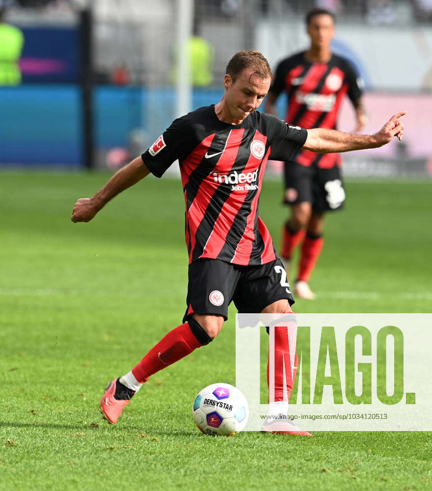 Mario Götze Photographed At The Soccer Bundesliga Match Eintracht