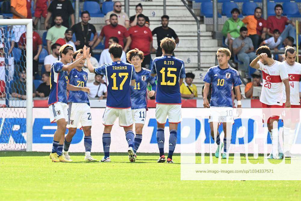 230912 Japan vs Turkey Keito Nakamura of Japan celebrates after scoring the  2-0 goal during