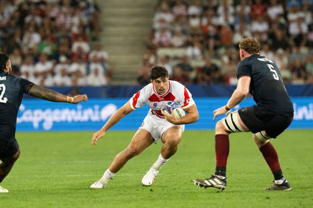 Japan s Dylan Riley during the 2023 Rugby World Cup Pool D match ...