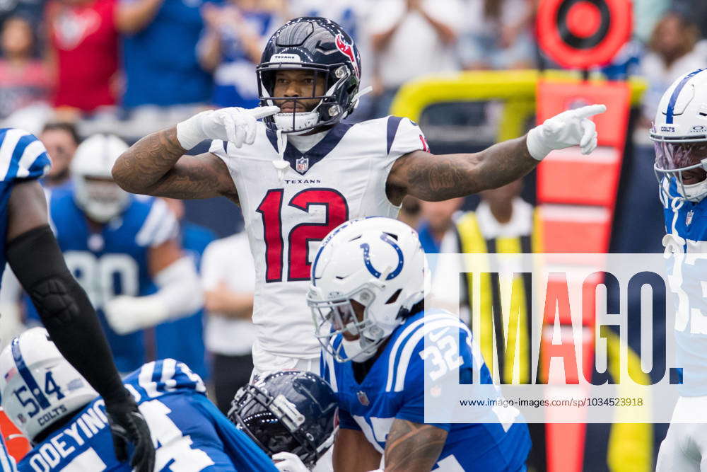 September 17, 2023: Houston Texans wide receiver Nico Collins (12) signals  for a first down during