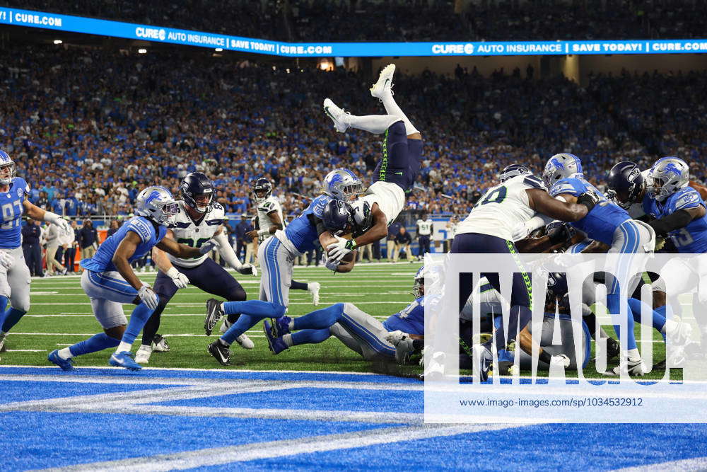 Seattle Seahawks running back Kenneth Walker III (9) looks on