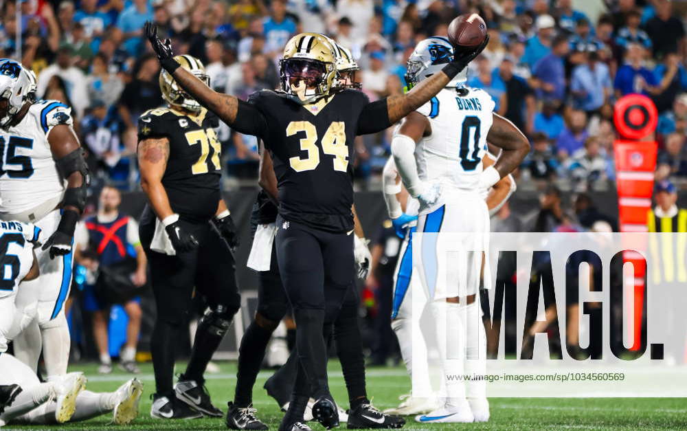 New Orleans Saints running back Tony Jones Jr. (37) during an NFL football  game against the Carolina Panthers, Sunday, Jan. 3, 2021, in Charlotte,  N.C. (AP Photo/Brian Westerholt Stock Photo - Alamy