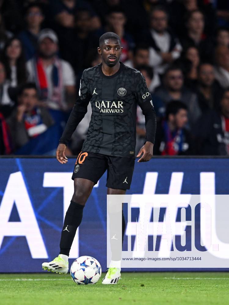 PARIS - Ousmane Dembele Of Paris Saint-Germain During The UEFA ...