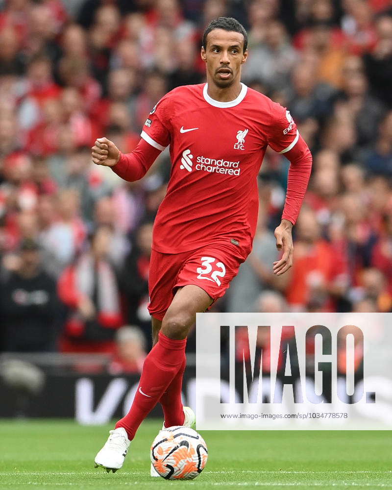 Liverpool, England, 24th September 2023. Joel Matip of Liverpool with ...