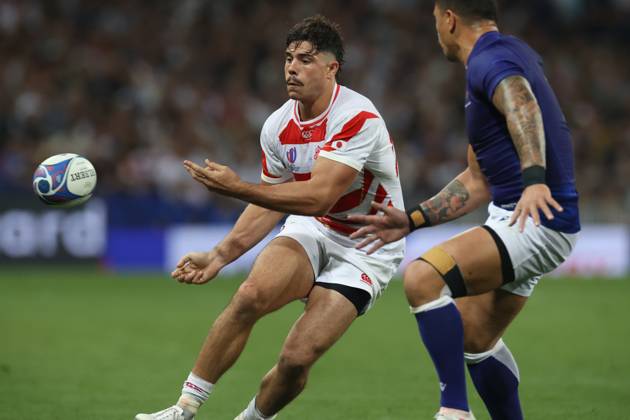Japan s Dylan Riley during the 2023 Rugby World Cup Pool D match ...