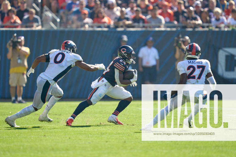 December 24, 2022 - Chicago Bears running back Khalil Herbert (24) takes  off with the ball during NFL football game versus the Buffalo Bills in  Chicago, IL Stock Photo - Alamy