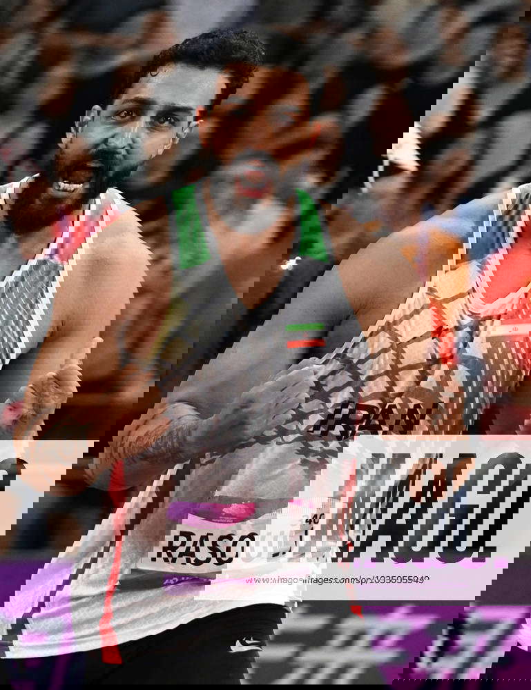 (231002) HANGZHOU, Oct. 2, 2023 Hossein Rasouli of Iran reacts