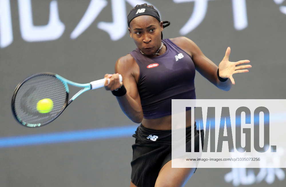 231003) -- BEIJING, Oct. 3, 2023 -- Coco Gauff of the United