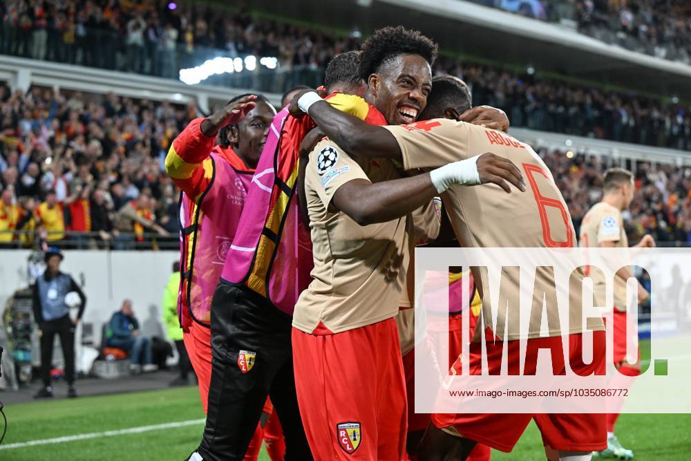 231003 RC Lens vs Arsenal Elye Wahi (9) of RC Lens celebrates