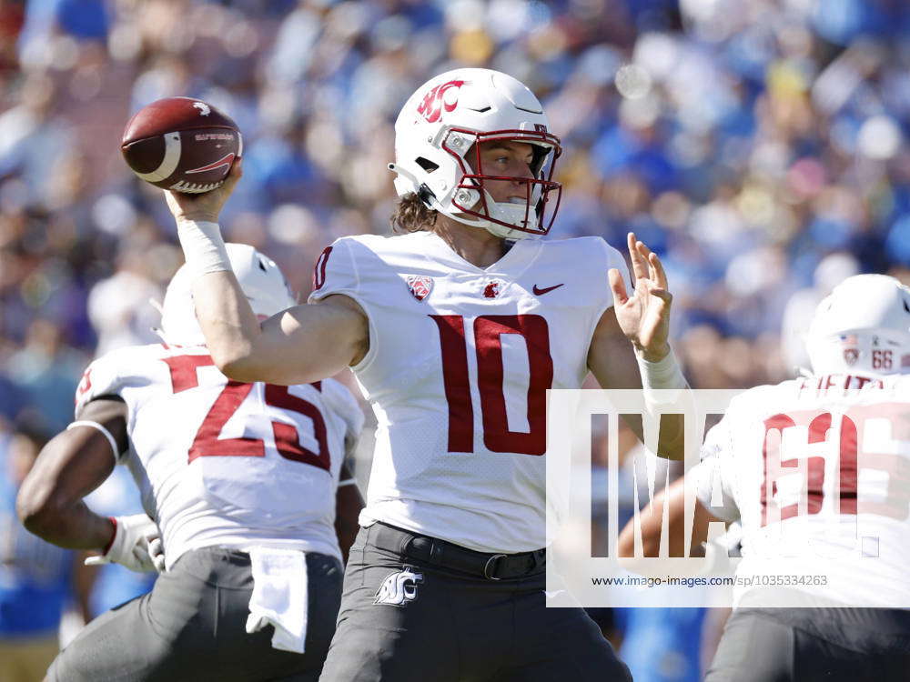 October 07, 2023 Washington State Cougars Quarterback John Mateer (10 ...