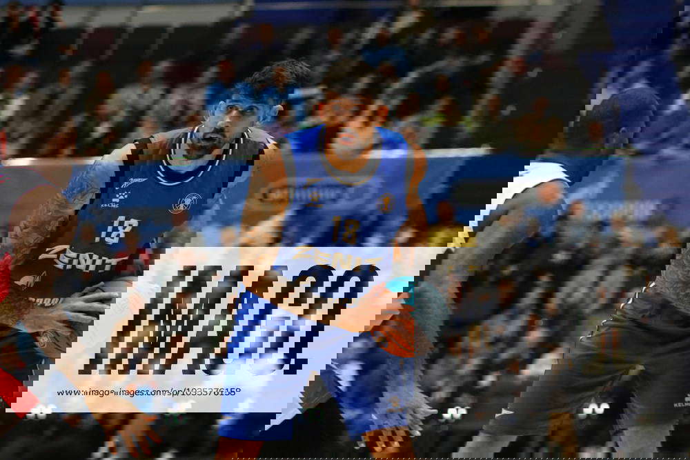 Adrien Moerman (18) of Zenit St Petersburg in action during the VTB