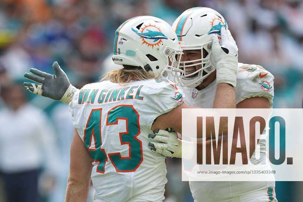 Syndication: Palm Beach Post Miami Dolphins linebacker Andrew Van Ginkel  (43) and defensive tackle